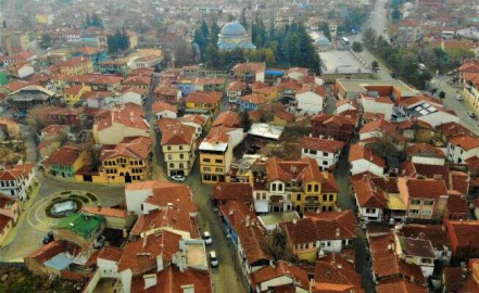 Boş kalan tarihi evleriyle meşhur Odunpazarı havadan görüntülendi